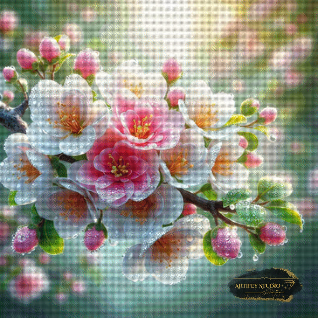 Nach dem Frühlingsregen by Pixxchicks 90x90 mit 310 Farben - Artifey Studio