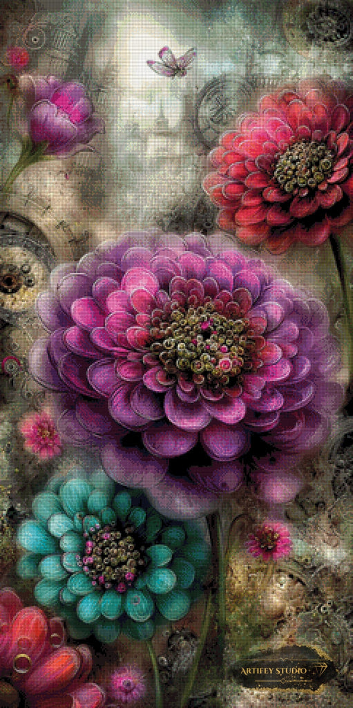 Timeless Bloom by Skyler 60x120 mit 230 Farben Artifey Studio