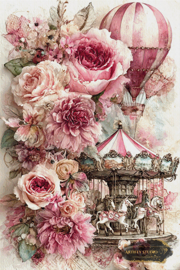 Vintage Dream Fair by Mirael 80x120 mit 180 Farben Artifey Studio