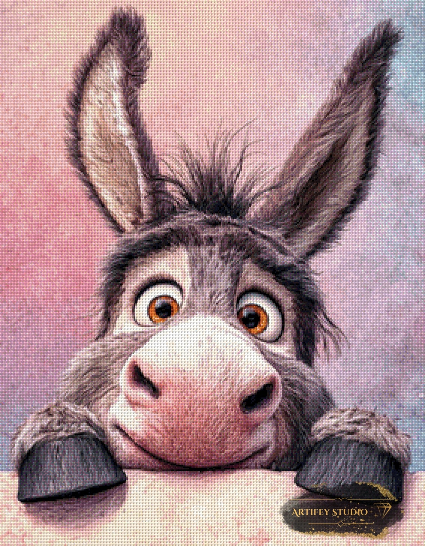 Neugieriger Esel by Salzkatze 70x90 mit 120 Farben