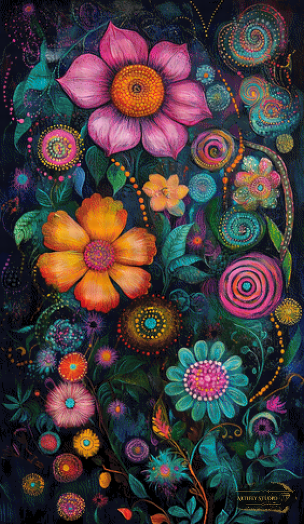 Neon-Garten by Pixxchicks 70x120 mit 310 Farben