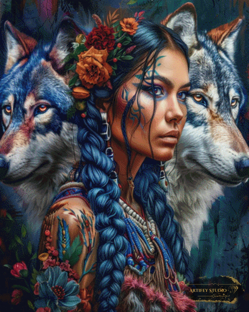Ancestral Spirits by Mirael 80x100 mit 220 Farben - Artifey Studio
