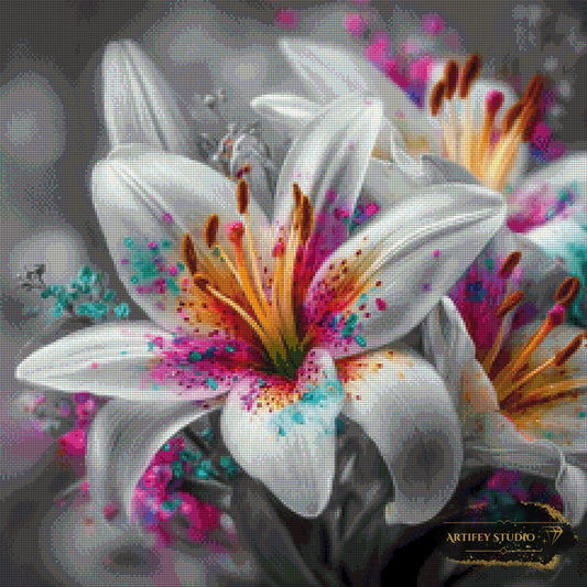 White Lilie by Artifey 60x60 mit 210 Farben
