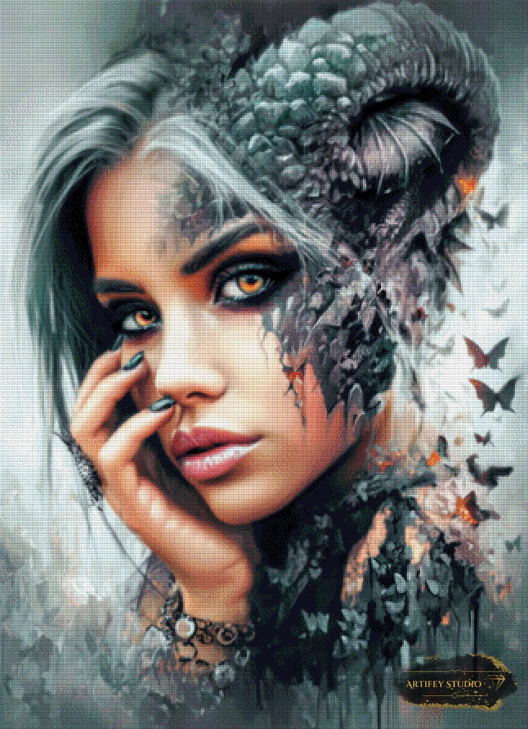 My dark Side by Mirael 80x110 mit 180 Farben - Artifey Studio