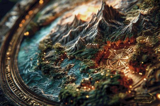 Relief der Abenteuer by Mirael 120x80 mit 220 Farben