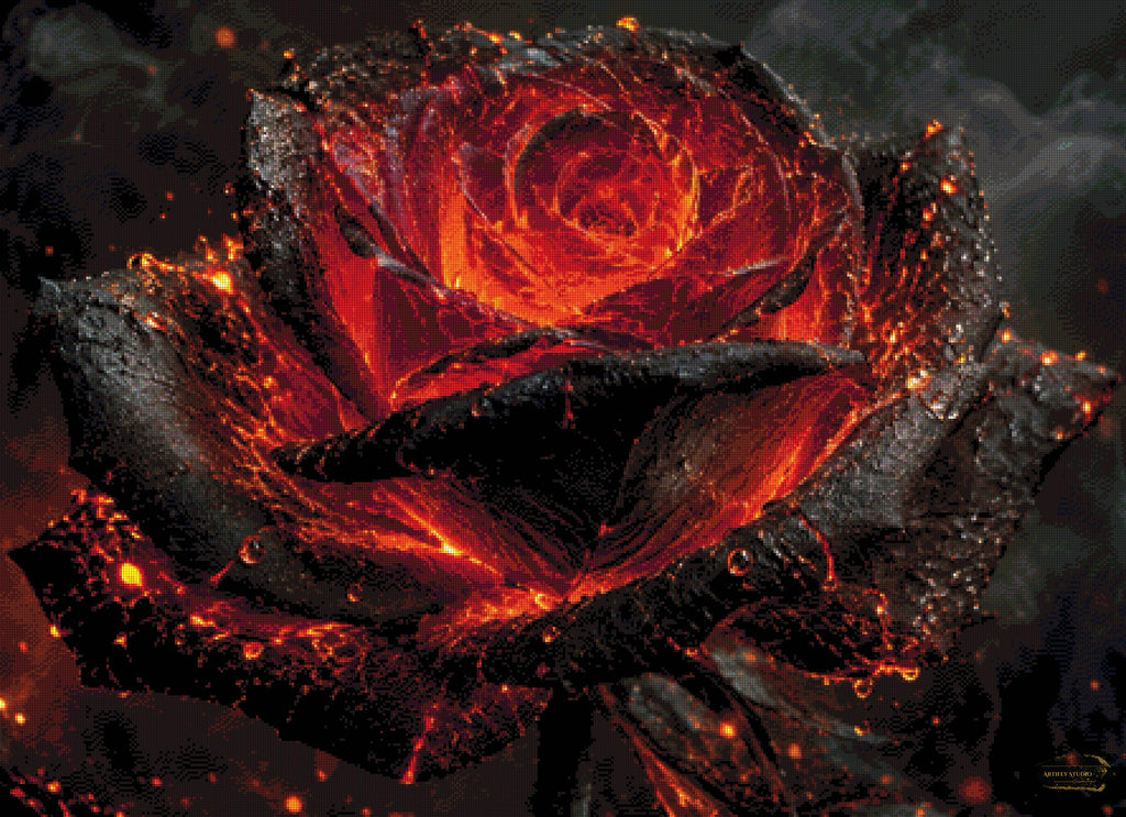 Vulkanrose by Pixxchicks 110x80 mit 125 Farben