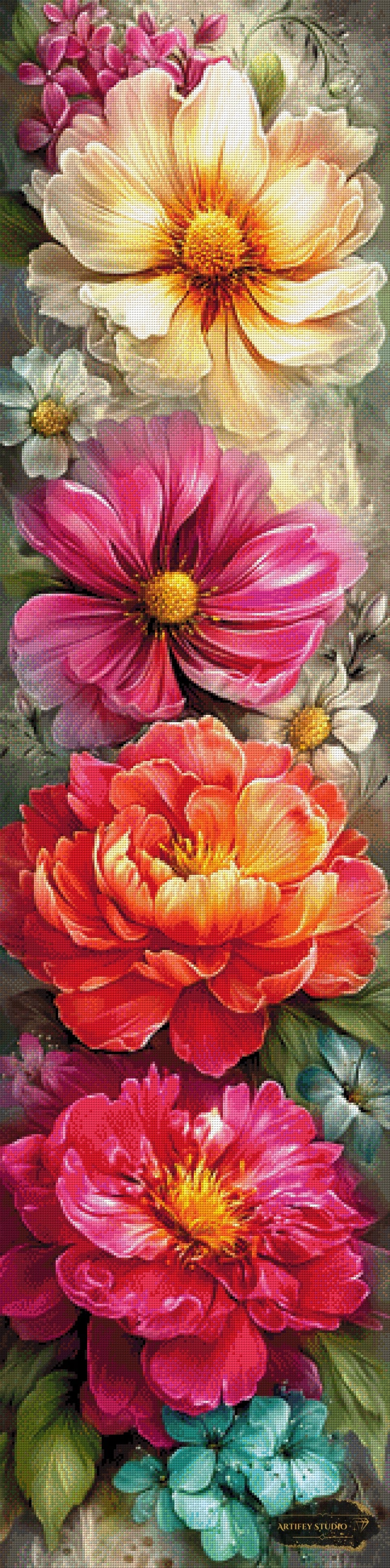 Blumenpoesie by Artifey 40x160 mit 340 Farben - Artifey Studio