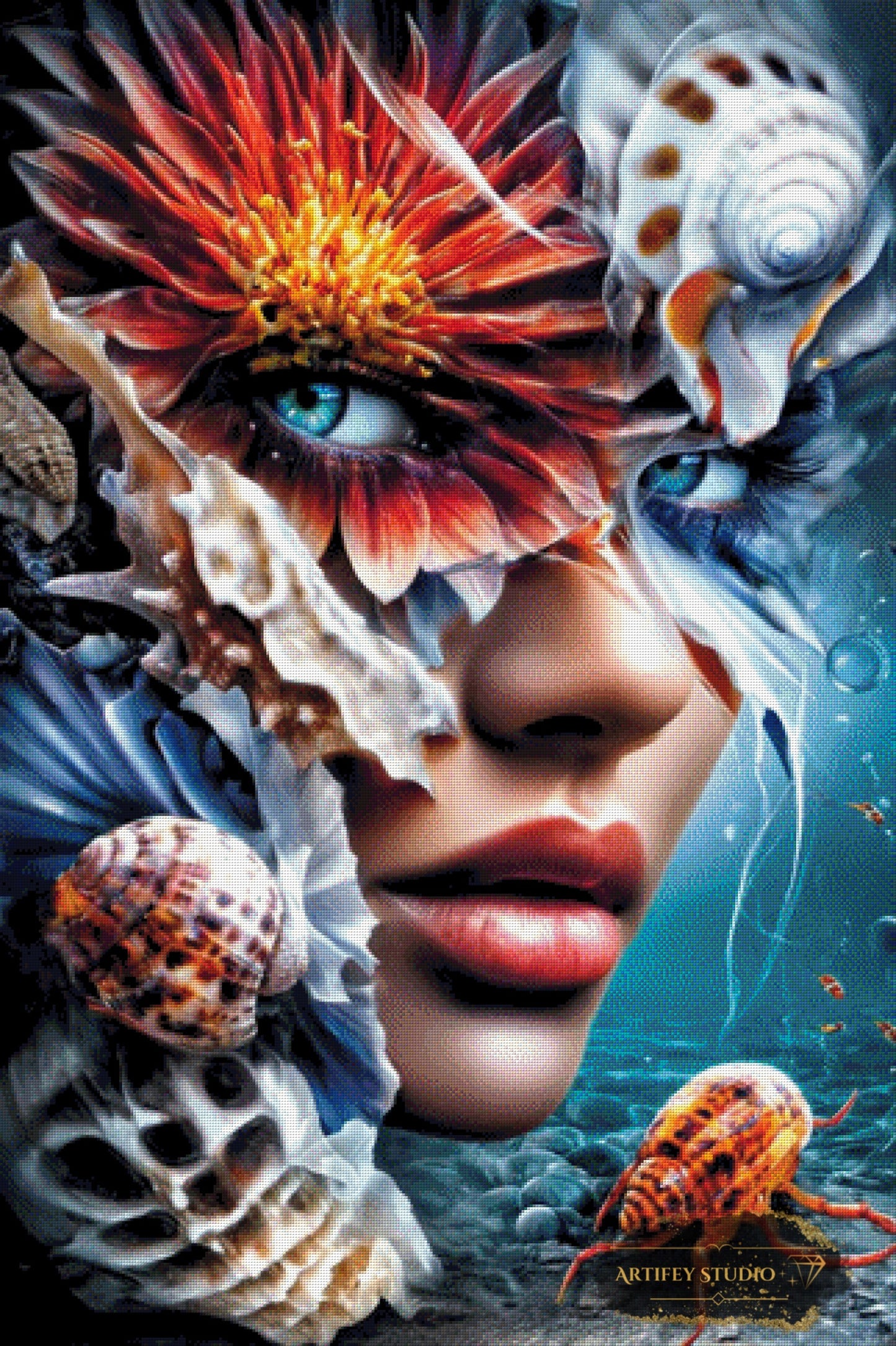 Korralenmädchen by Mirael 80x120 mit 310 Farben