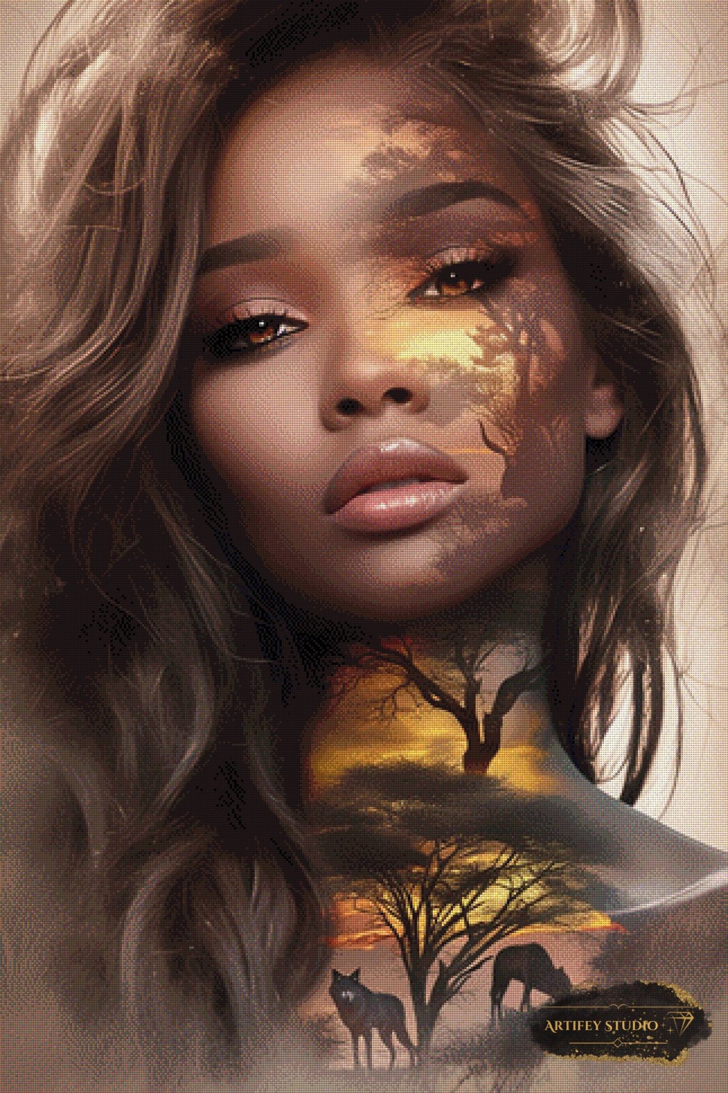 Echoes of Earth and Self by Artifey 80x120 mit 150 Farben