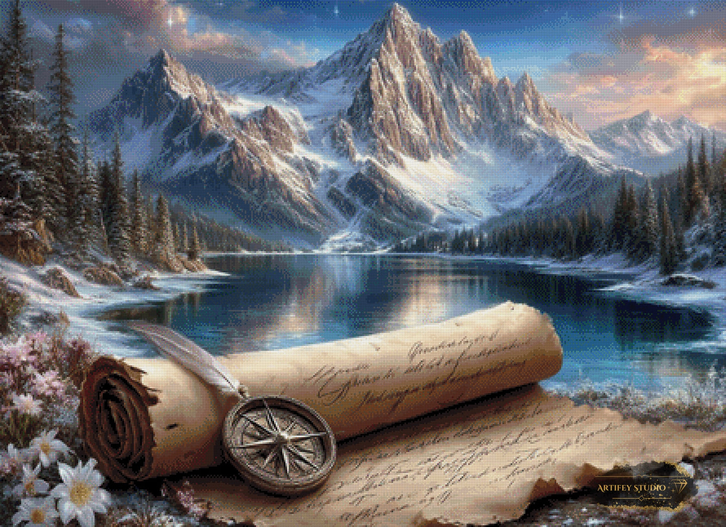 Ruhe am Wasser 2 by LaViie 110x80 mit 160 Farben