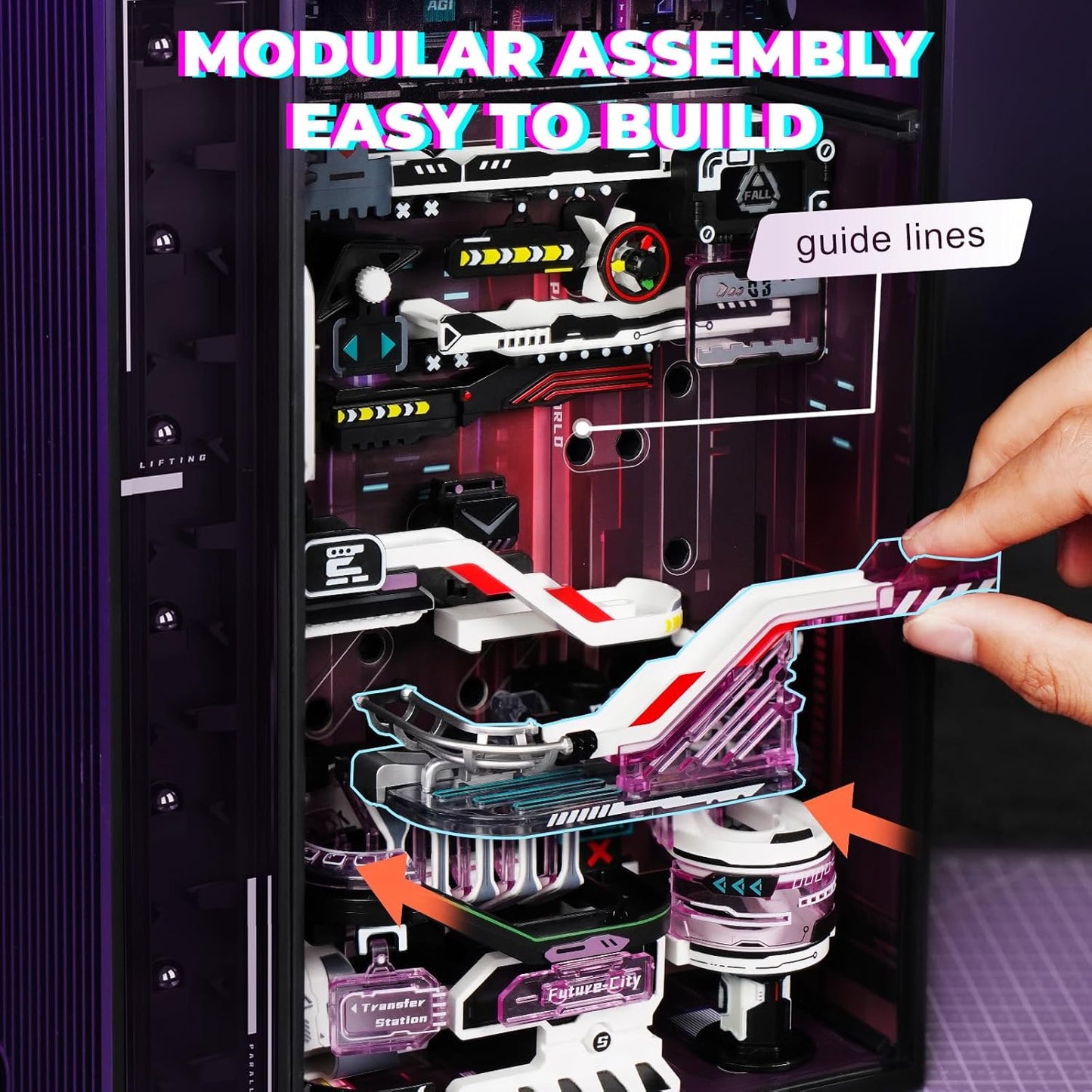 Die Stadt der Zukunft - Murmelbahn, Modelbau, 3D-Puzzles