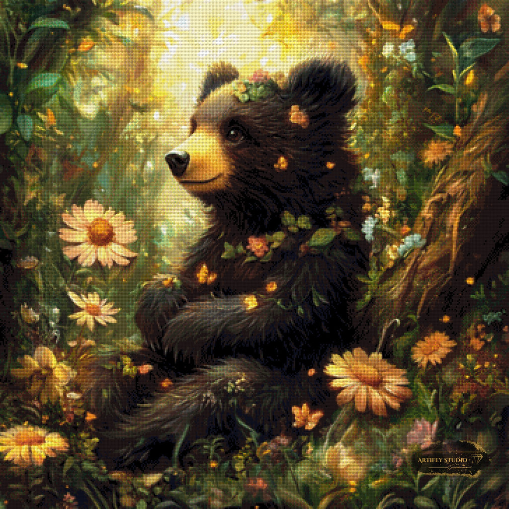 Blütenbär by Morrigan 90x90 mit 170 Farben