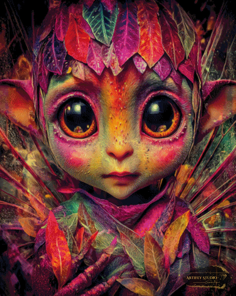 Patchwork Pixie by Morrigan 80x100 mit 250 Farben - Artifey Studio