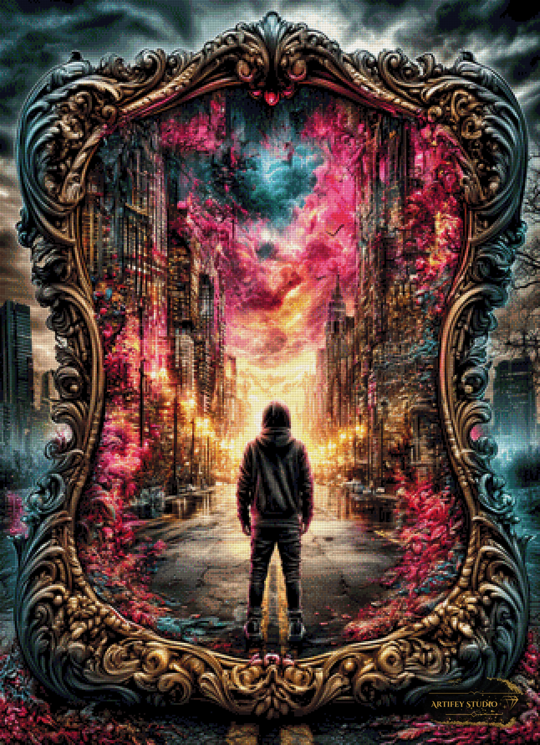 Mirror Portal by Skyler 80x110 mit 250 Farben