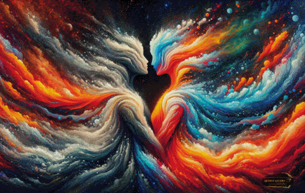 Herzenssymbiose by Pixxchicks 110x70 mit 280 Farben