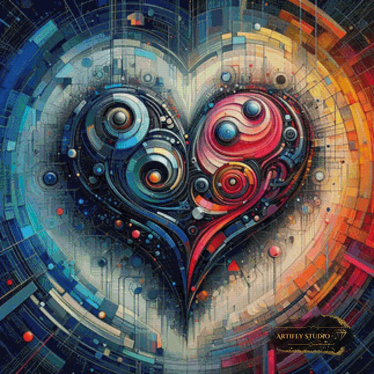 Abstract Heart II by Morrigan 80x80 mit 260 Farben