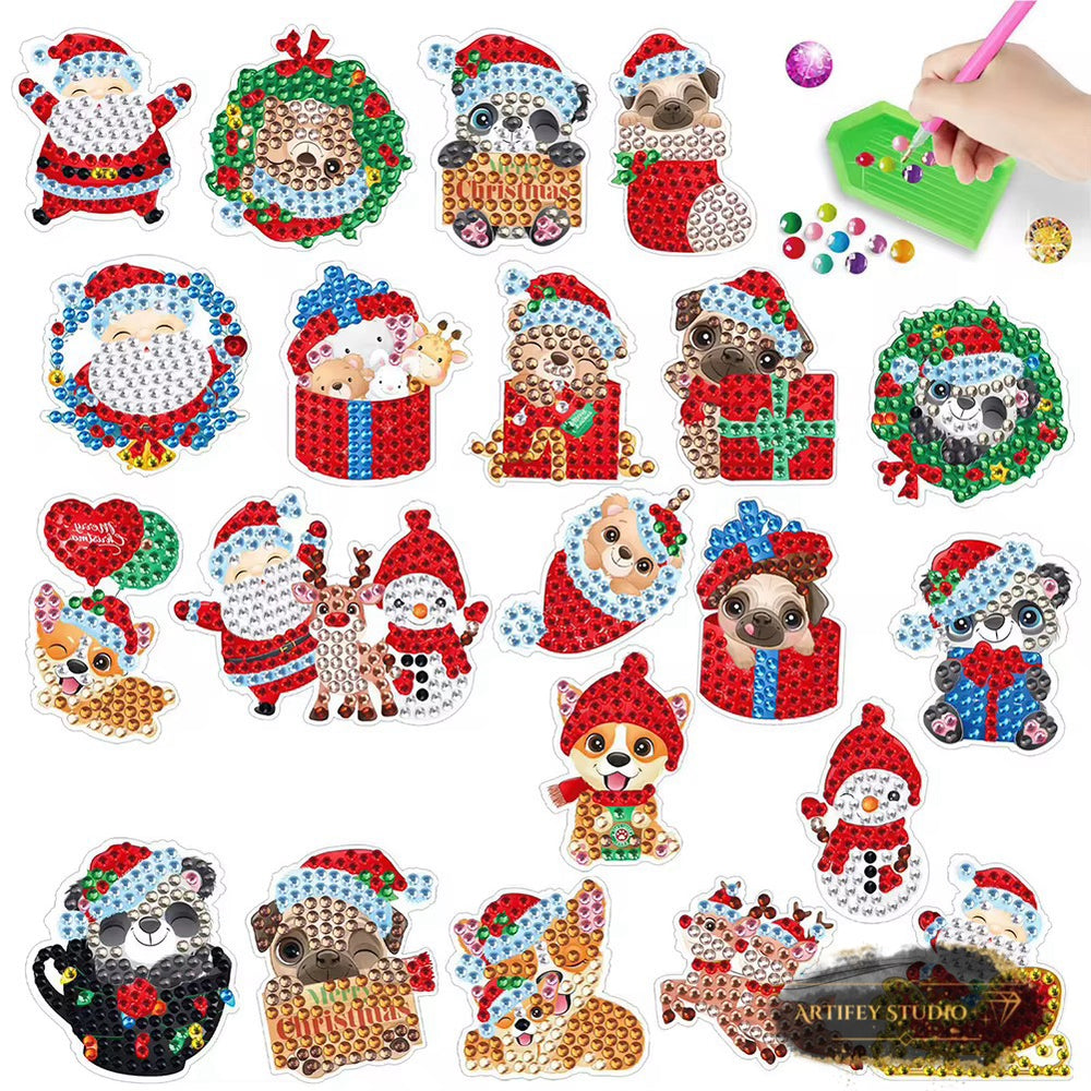 Weihnachtssticker (Aufkleber) Set - Artifey Studio