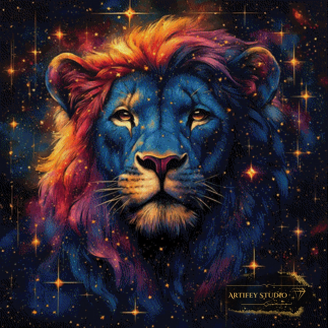 Sternzeichen Löwe by Lexxa 80x80 mit 180 Farben Artifey Studio