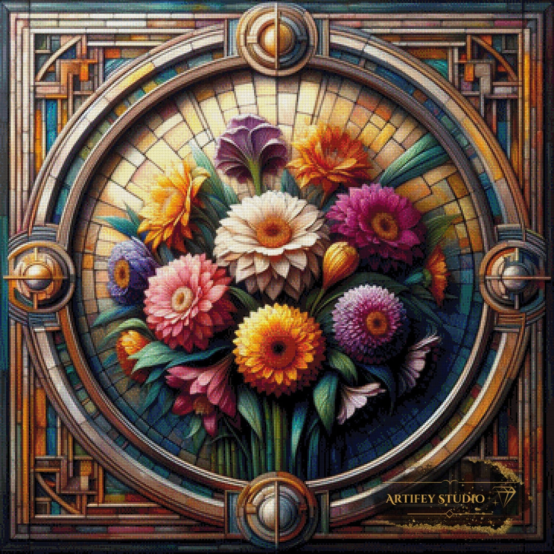 Natur im Rahmen by Pixxchicks 90x90 mit 310 Farben Artifey Studio