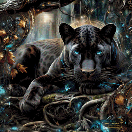 Schwarzer Panther by LaViie 80x80 mit 155 Farben