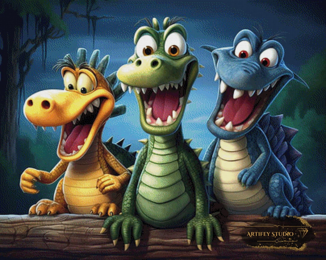 Sumpffreunde by Pixxchicks 100x80 mit 270 Farben Artifey Studio