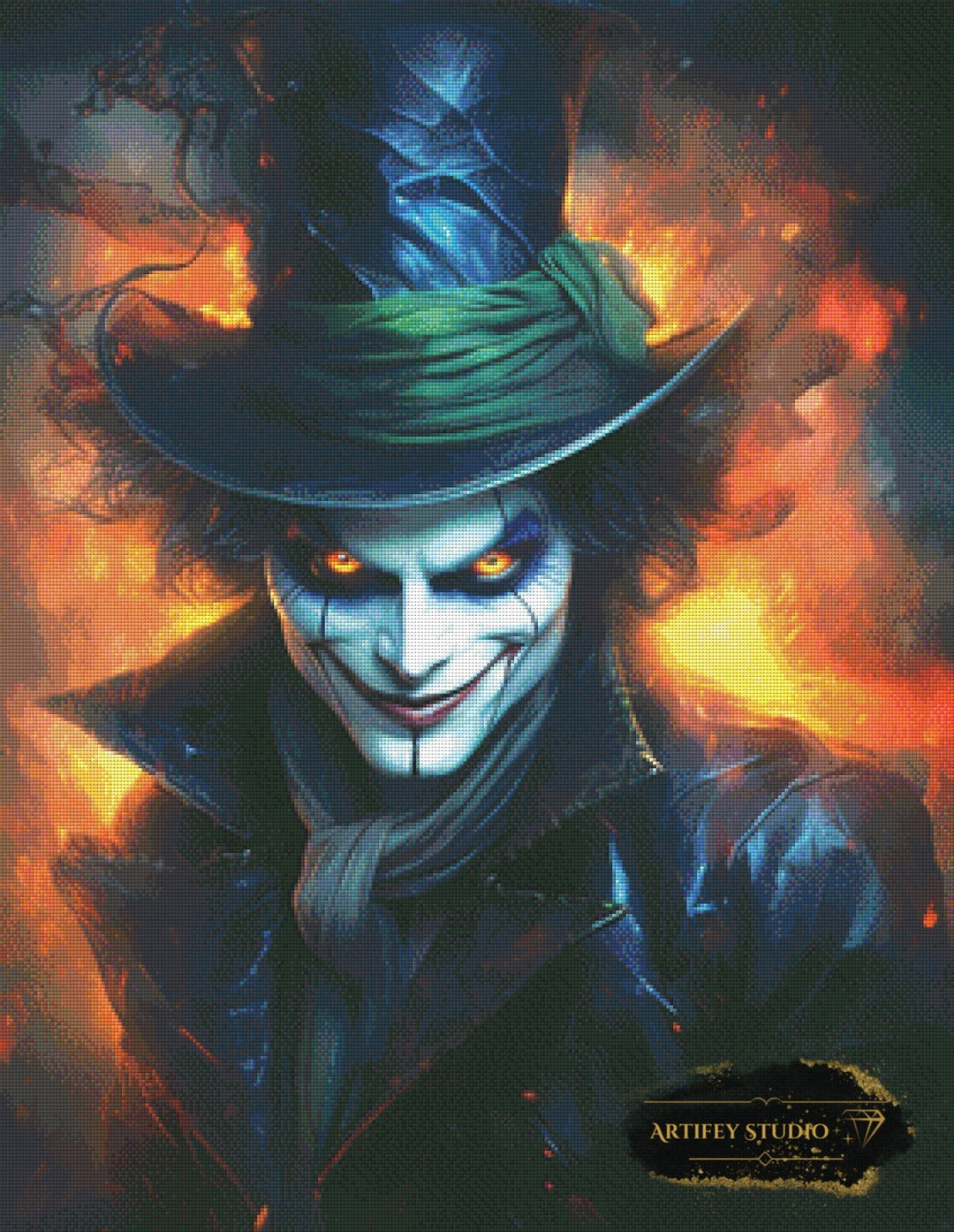 Evil Joker by Pixxchicks 70x90 mit 140 Farben Artifey Studio