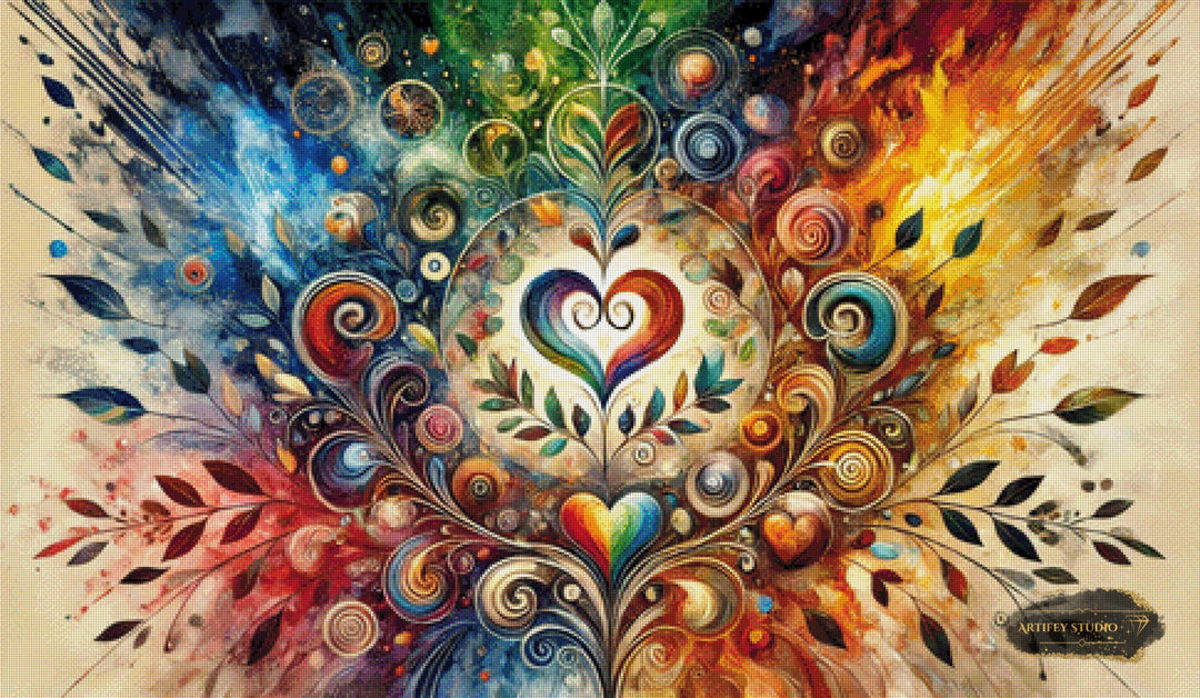 Wurzel der Liebe by Pixxchicks 120x70 mit 350 Farben - Artifey Studio