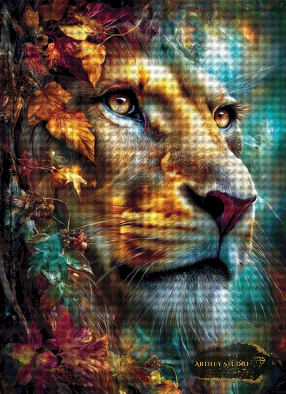 Amber Sentinel by Skyler 80x110 mit 260 Farben Artifey Studio