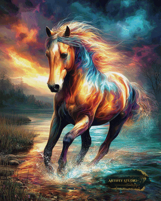 Golden Hoofprint by Skyler 80x100 mit 250 Farben