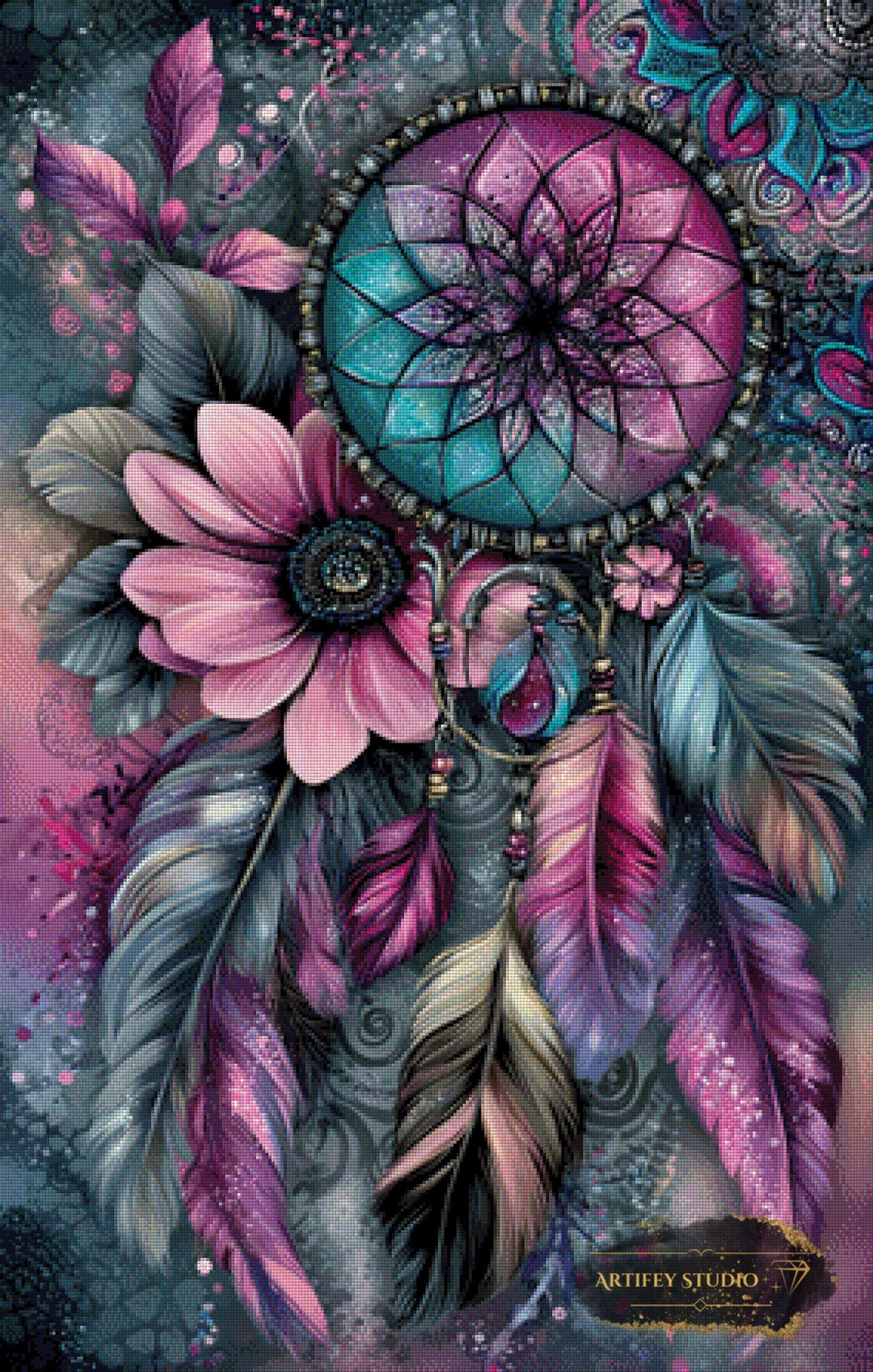 Traumfänger by Lexxa 70x110 mit 190 Farben Artifey Studio