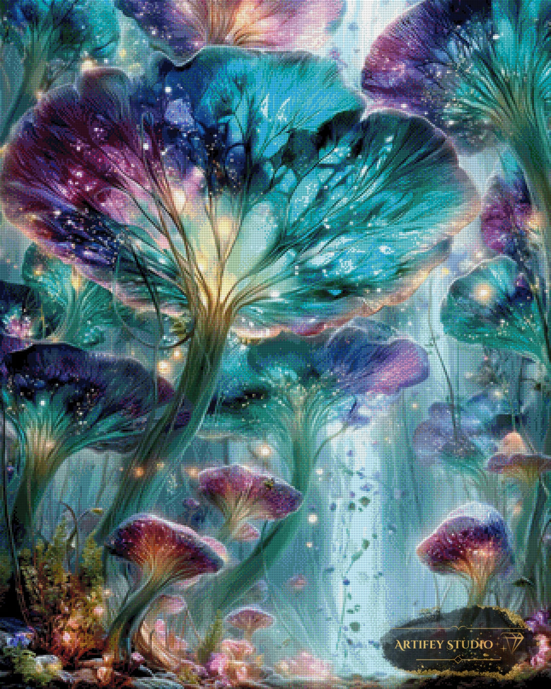 Crystal Blooms by Skyler 80x100 mit 300 Farben - Artifey Studio