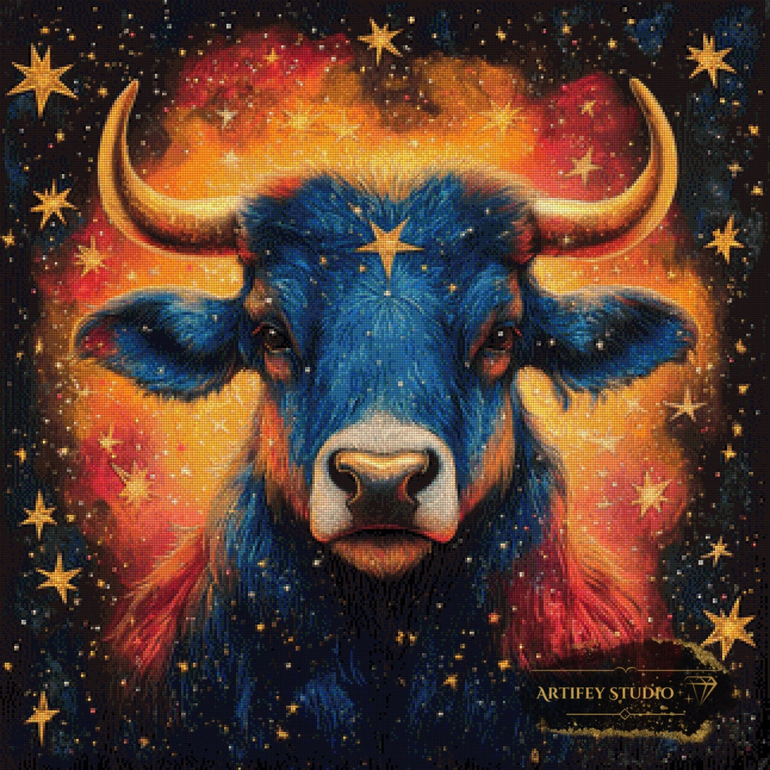 Sternzeichen Stier by Lexxa 80x80 mit 180 Farben Artifey Studio