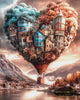 Schwebendes Herz der Heimat by LaViie 80x100 mit 210 Farben Artifey Studio
