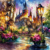Blick auf das Zauberschloss by Artifey 100x100 mit 390 Farben - Artifey Studio