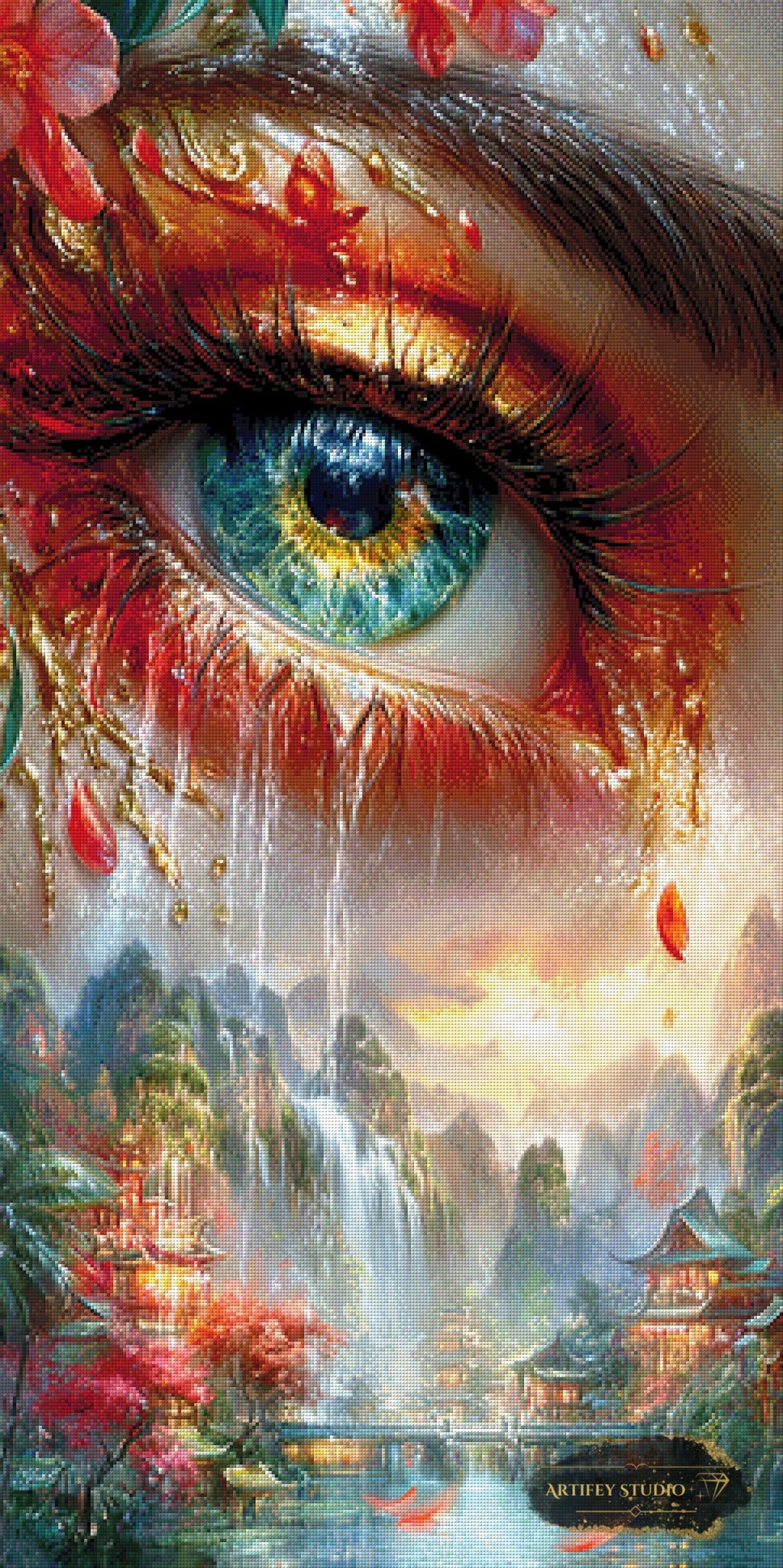 Träne der Welt by Artifey 60x120 mit 330 Farben Artifey Studio