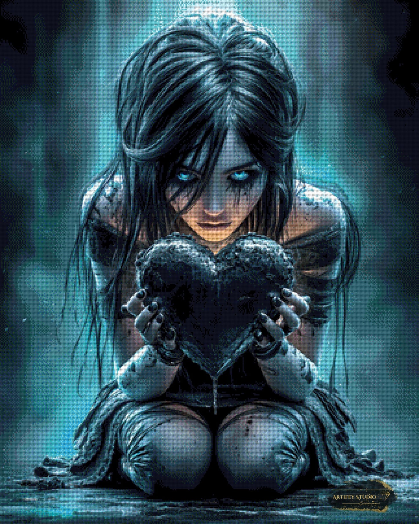 My Black Heart by Artifey 80x100 mit 110 Farben