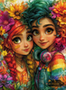 Rainbow Besties by Skyler 80x110 mit 340 Farben