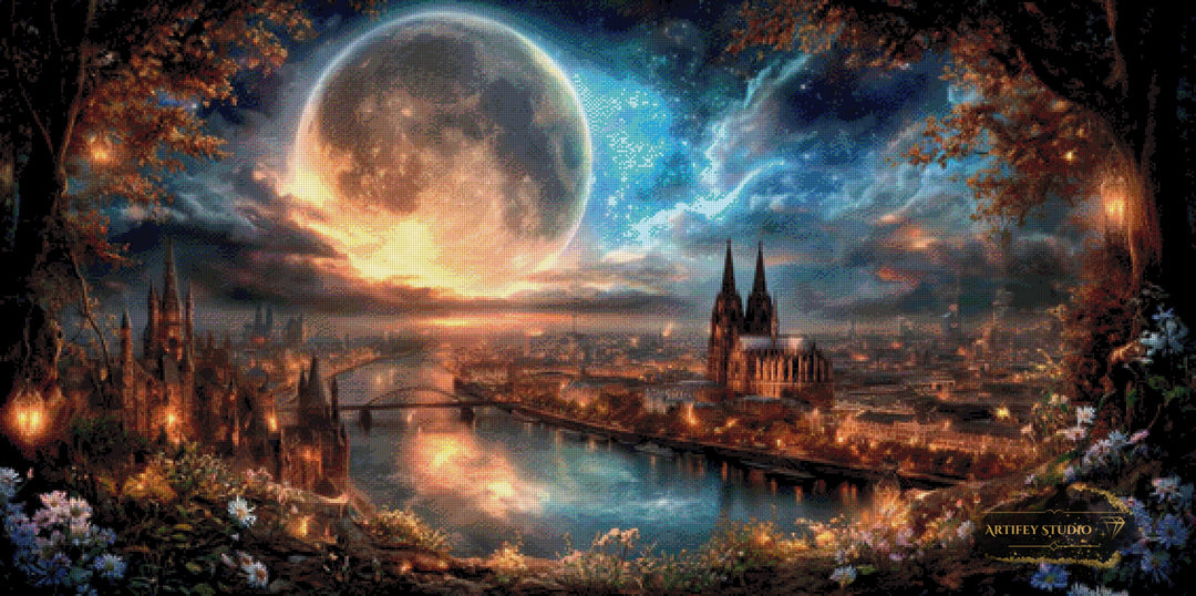 Der Dom des Silbermondes by LaViie 140x70 mit 230 Farben - Artifey Studio
