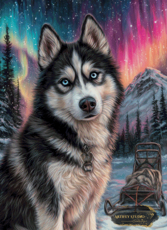 Nacht der Nordlichter by Kaida 80x110 mit 200 Farben