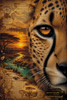 Das goldene Auge Afrikas by Saphira 60x90 mit 110 Farben