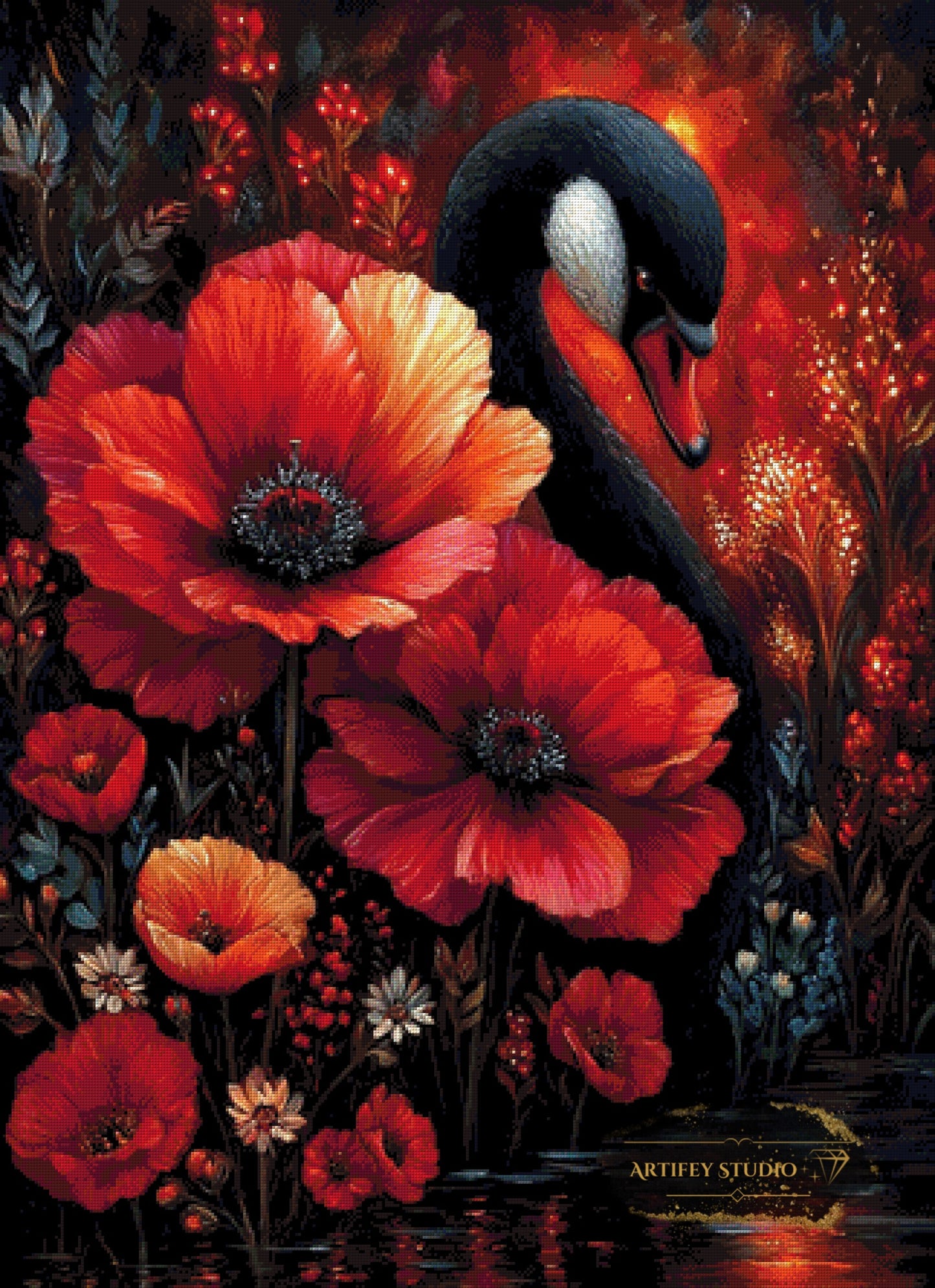 Ruby Swan by Morrigan 80x110 mit 190 Farben