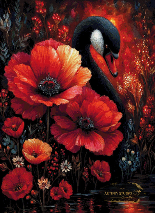 Ruby Swan by Morrigan 80x110 mit 190 Farben