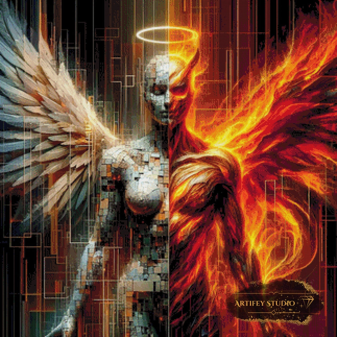 Das Ur-Dilemma by Pixxchicks 80x80 mit 200 Farben Artifey Studio