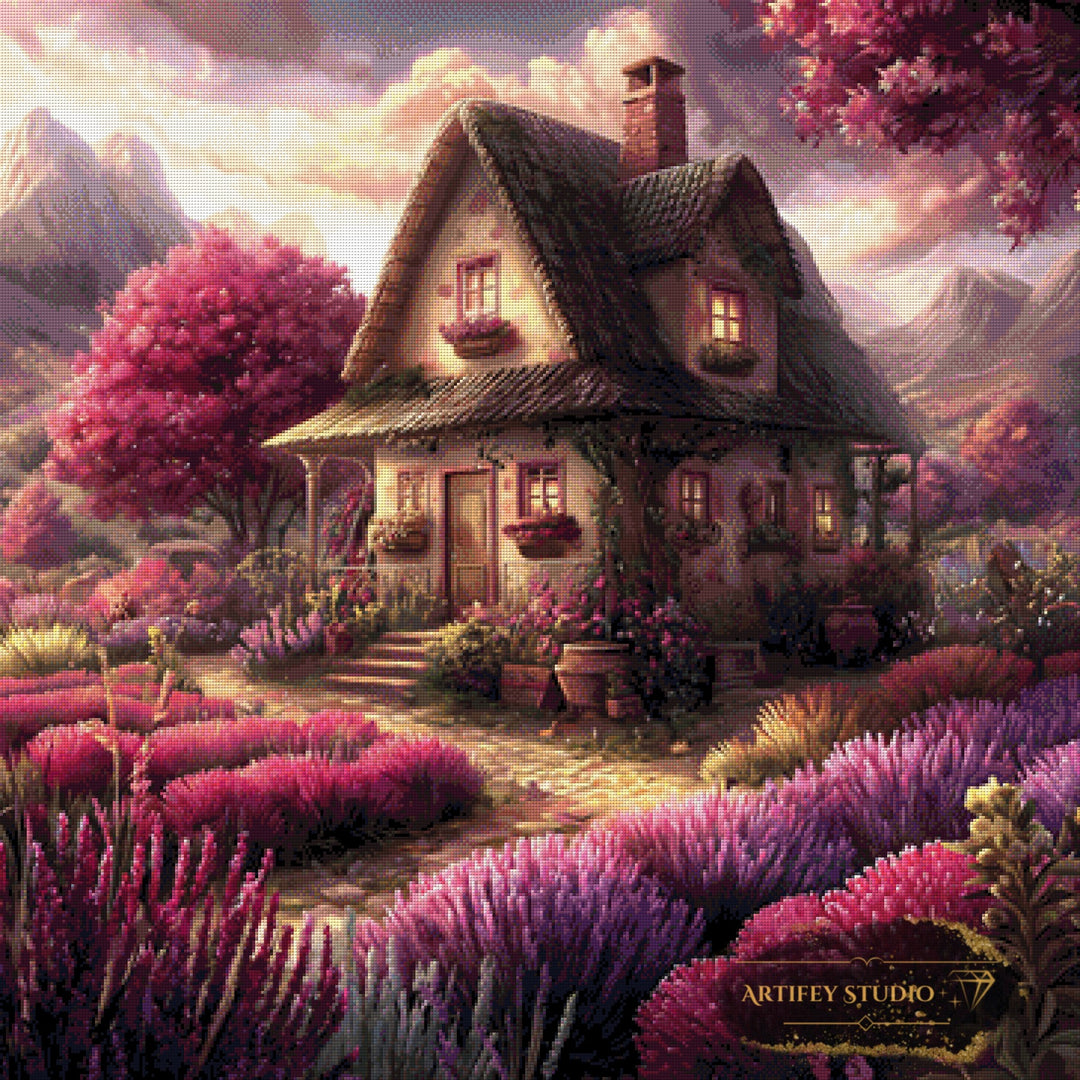 Lavender Fields by LaViie 90x90 mit 200 Farben - Artifey Studio