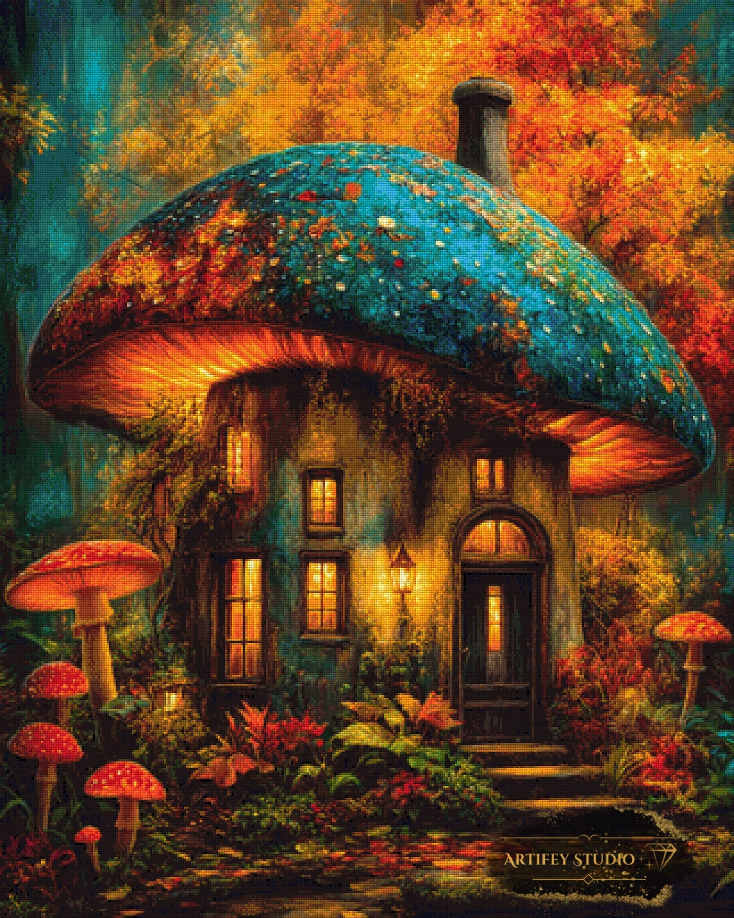Mushroom Dream Home by Skyler 80x100 mit 200 Farben
