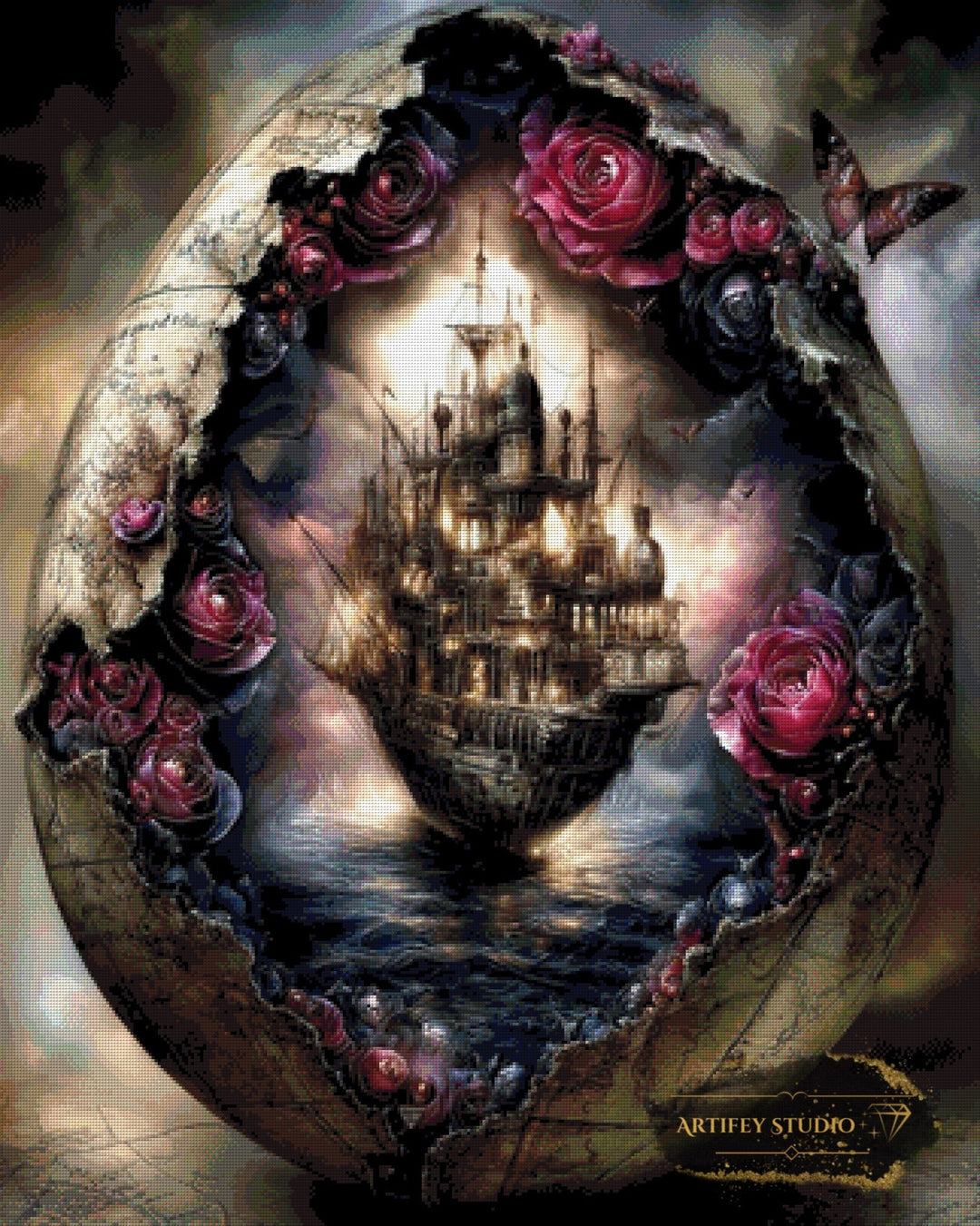 Fragile Voyage by Skyler 80x100 mit 180 Farben Artifey Studio