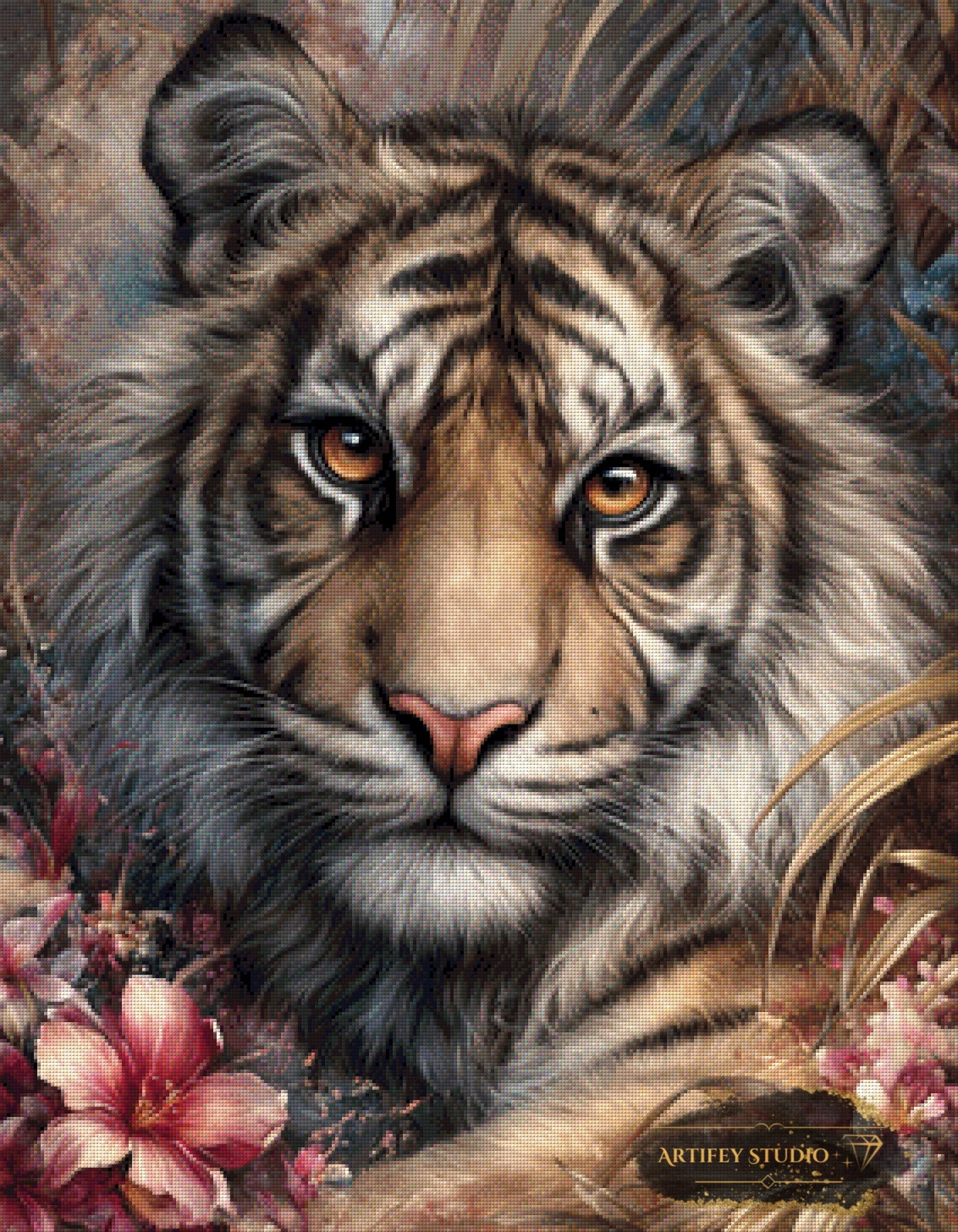 König des Dschungels by Kaida 70x90 mit 160 Farben