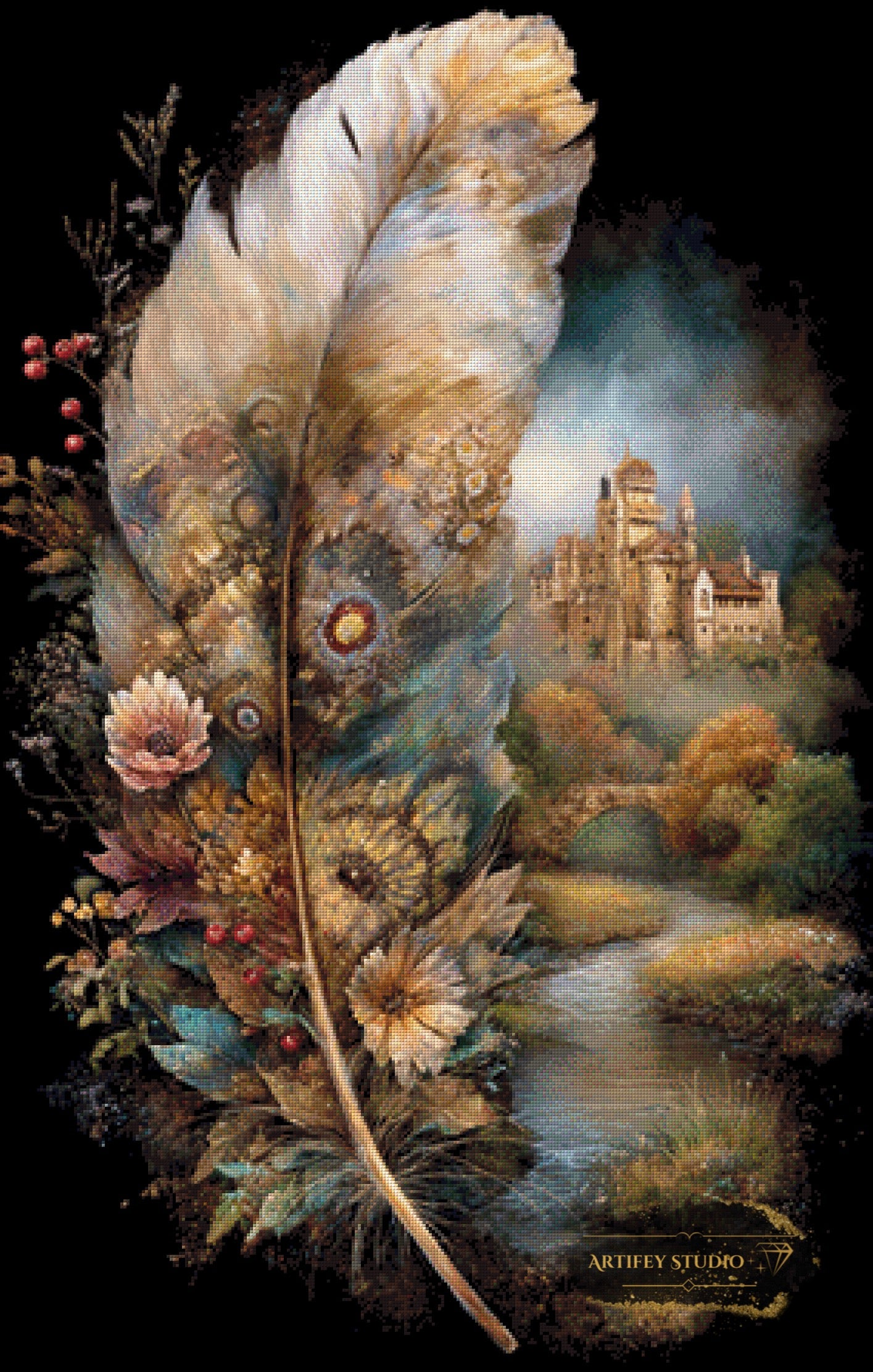 Blumenfeder by Lexxa 70x110 mit 170 Farben