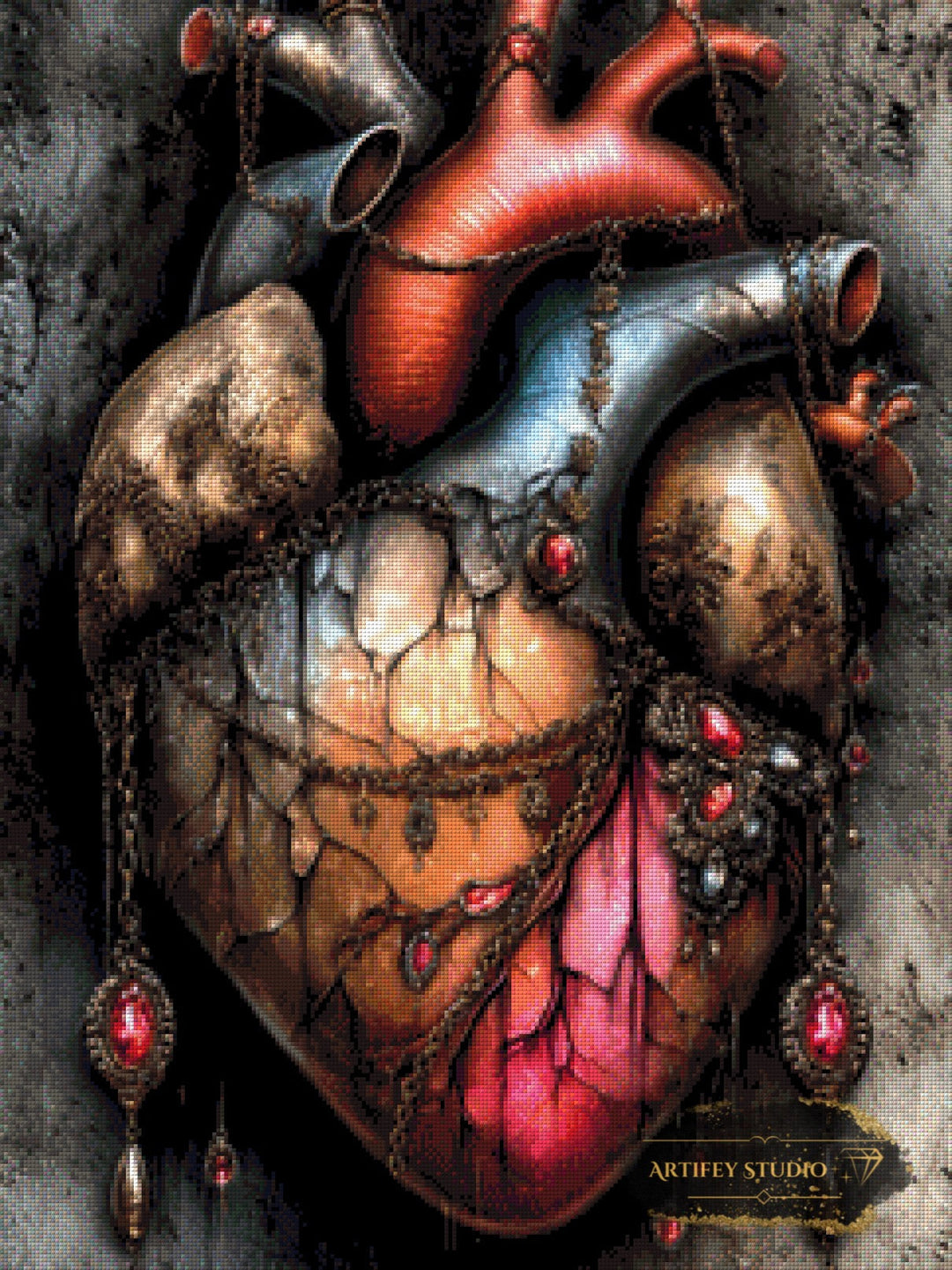 Sacred Heart by Skyler 60x80 mit 200 Farben Artifey Studio