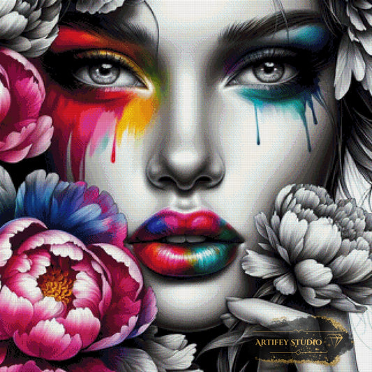 Farbentränen by Artifey 80x80 mit 260 Farben